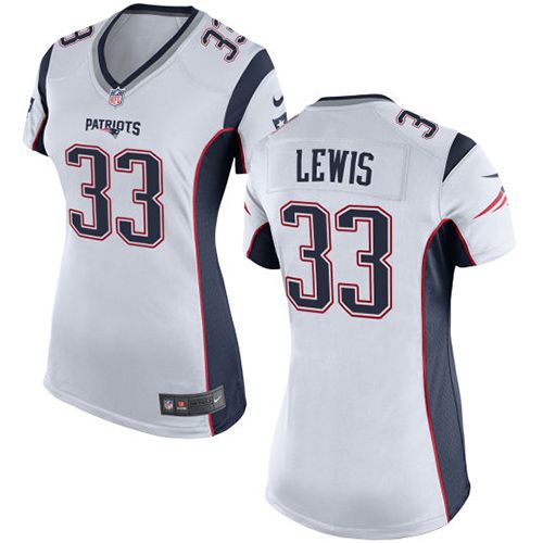 Nike Patriots #33 Dion Lewis White Women's Stitched NFL New Elite Jersey